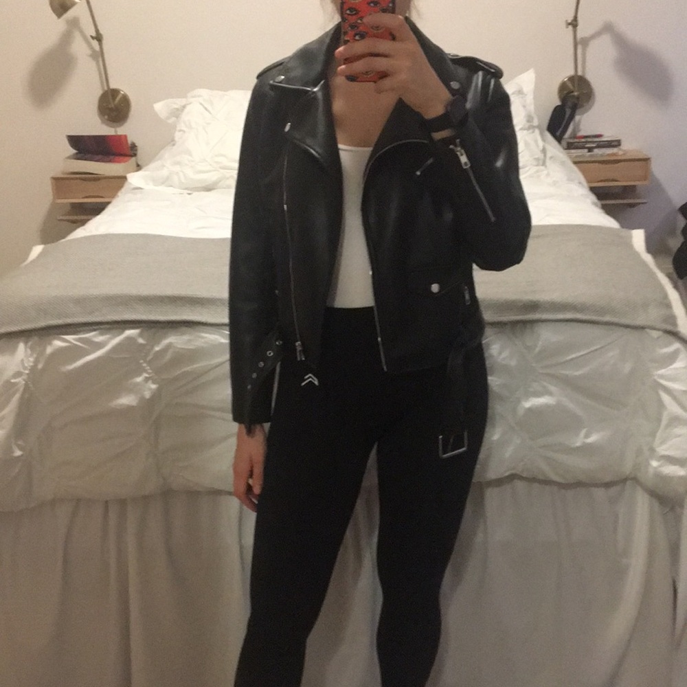 Zara Faux Leather Biker Jacket